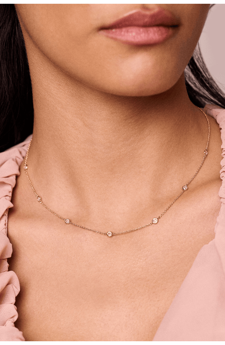 Electric Picks Strand Necklace, Alternate, color, Gold