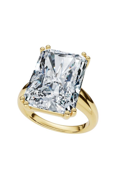 Certified 7Ct Radiant Cut Diamond Engagement Ring 14k Gold Lab Grown
