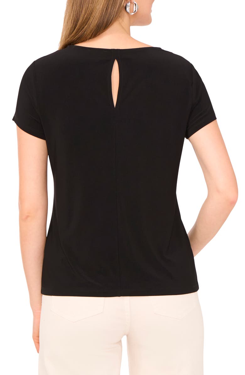 Vince Camuto V-Neck Dolman Sleeve Top, Alternate, color, Rich Black