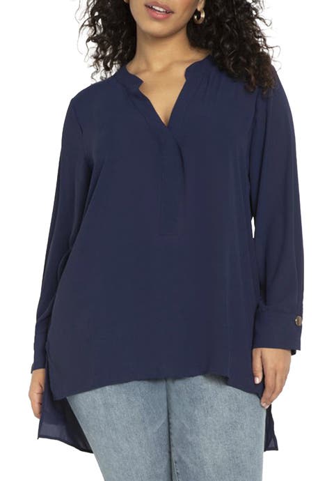 Mandarin Collar Tunic (Plus Available)