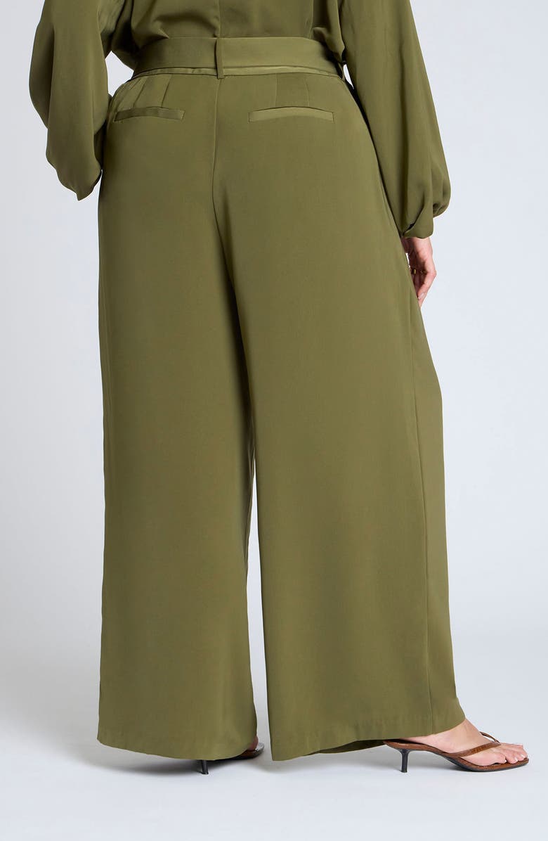 ELOQUII Belted Wide Leg Pants, Alternate, color, 
