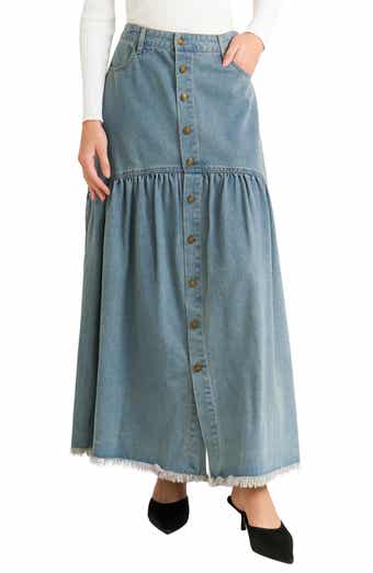 FREEMARKET Denim Maxi Skirt