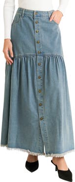 FREEMARKET Denim Maxi Skirt