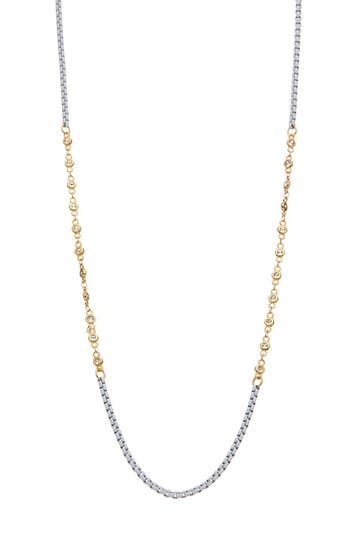 Juvell Cz Segment Chain Necklace In Multi