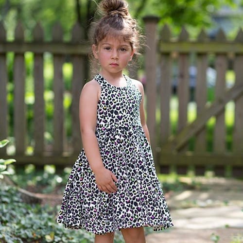 Worthy Threads Girls' Cross Back Dress In Neon Leopard - Little Kid, Big Kid In Neon Leopard