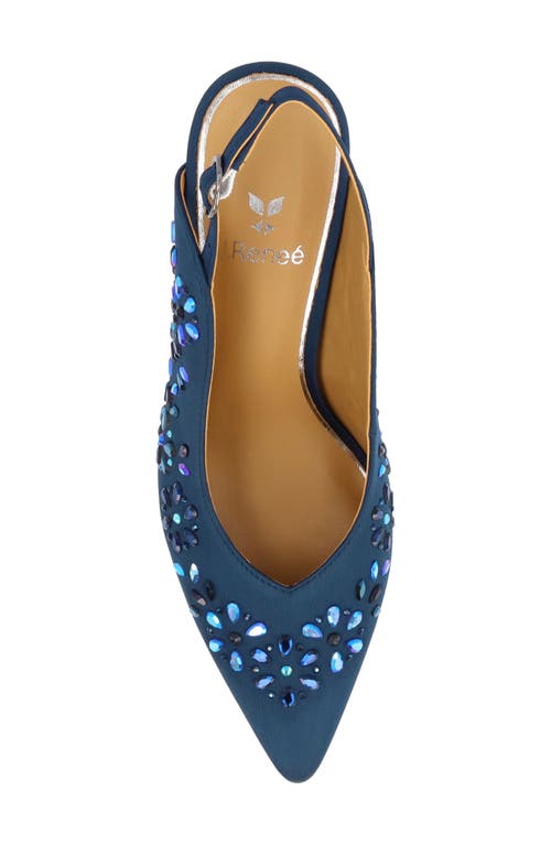 J. Reneé Solara Pointed Toe Slingback Pump In Navy