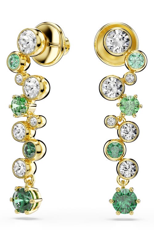 Swarovski Constella Mixed Cuts Drop Earrings In Gold
