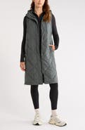 Zella Long Hooded Puffer Vest