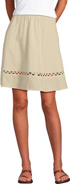 Lands' End Voile Ladder Trim Mini Skirt