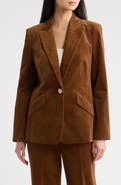 Tahari ASL One-Button Corduroy Jacket