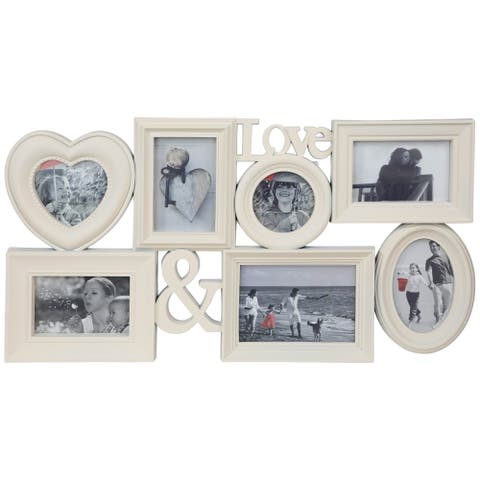 Multi-Sized "Love" Collage Picture Wall Frame - 26.5" - White