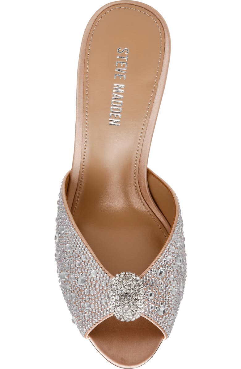 Steve Madden Priya Peep Toe Slide Sandal, Alternate, color, Rhinestone