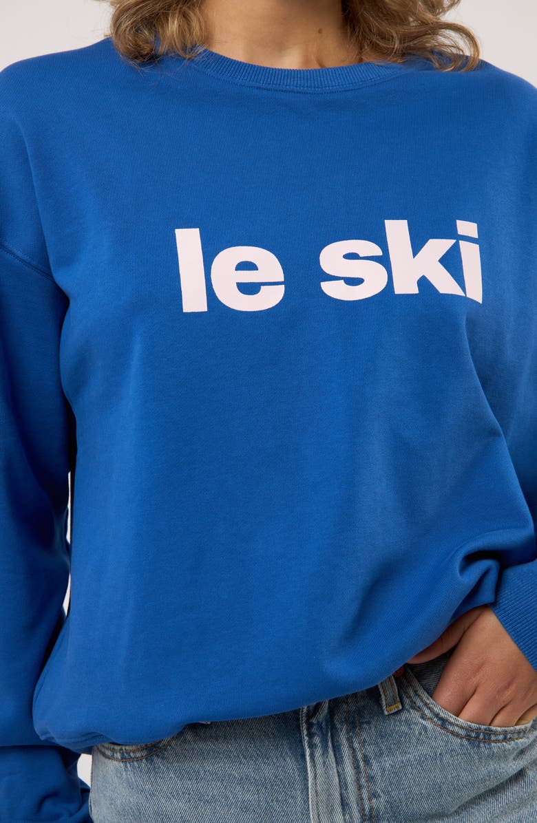Viens Avec Moi Le Ski Cotton Graphic Sweatshirt, Alternate, color, 