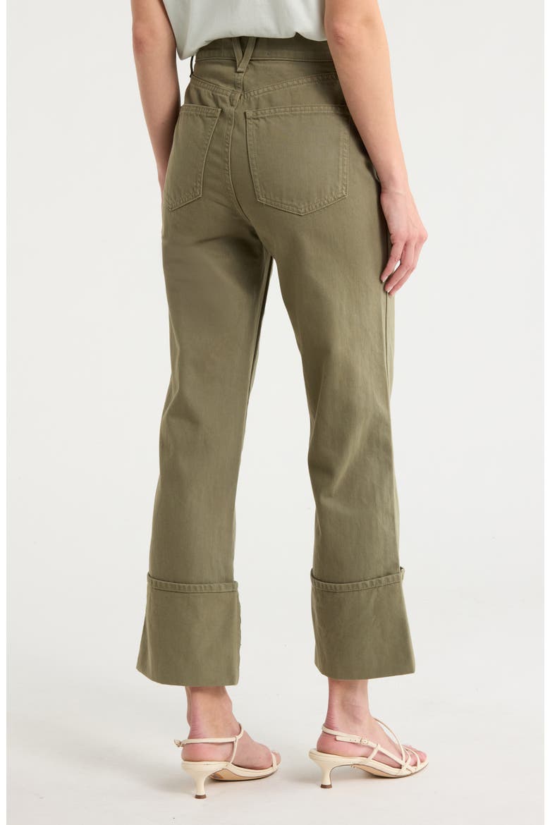 Dylan High Waist Ankle Straight Leg Jeans, Alternate, color, STONE ARMY