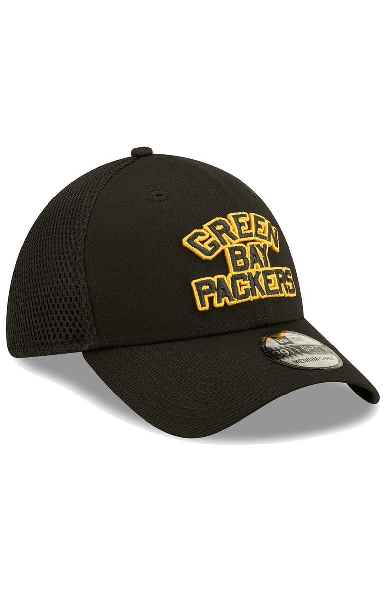 New Era Men's New Era Black Green Bay Packers Team Neo 39THIRTY Flex Hat, Alternate, color, 