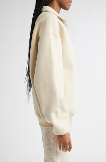 The Gros Grain Cotton Fleece Zip Sweatshirt