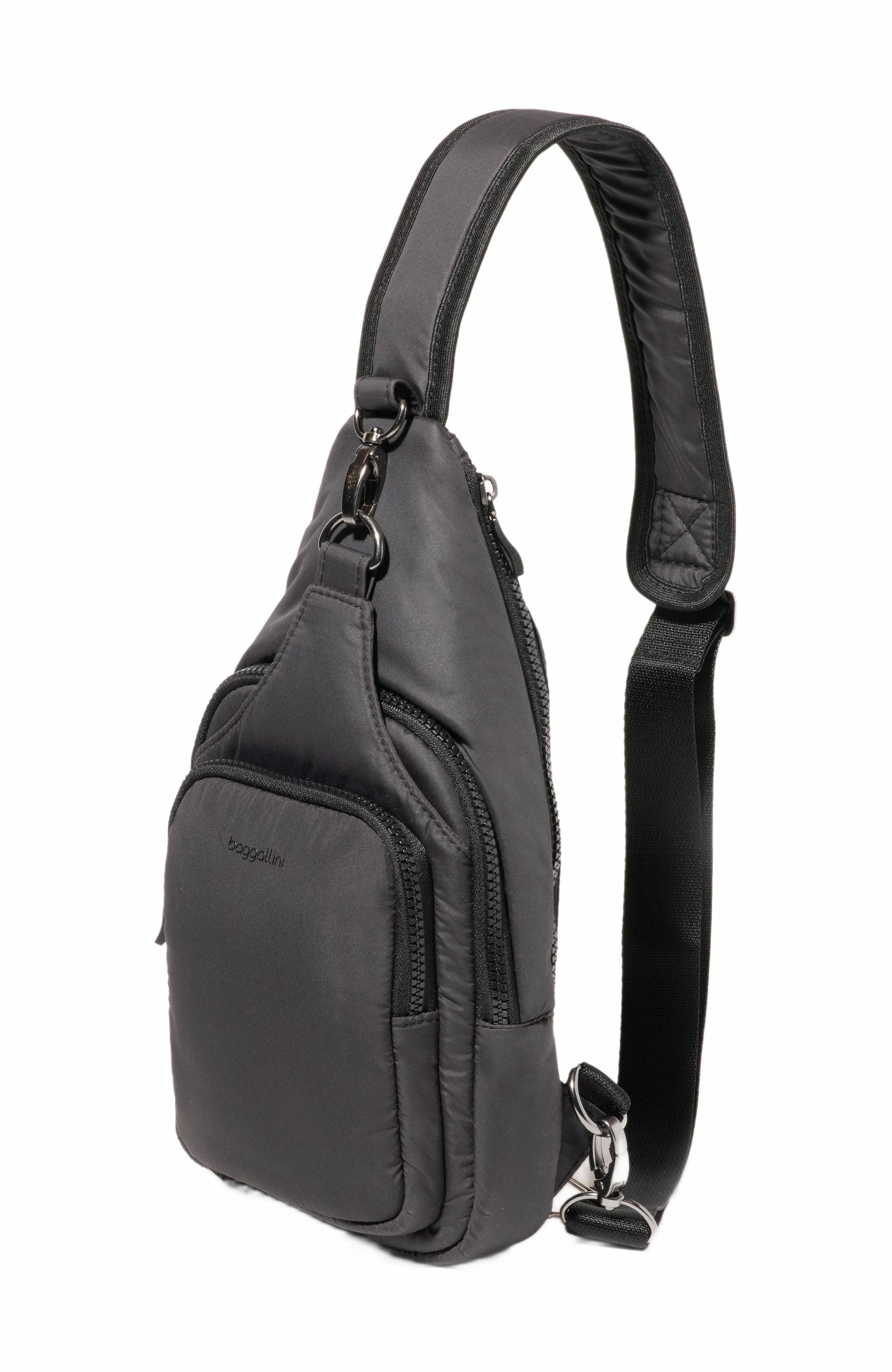 BAGGALLINI Central Park Sling Bag, Alternate, color, Black Puff