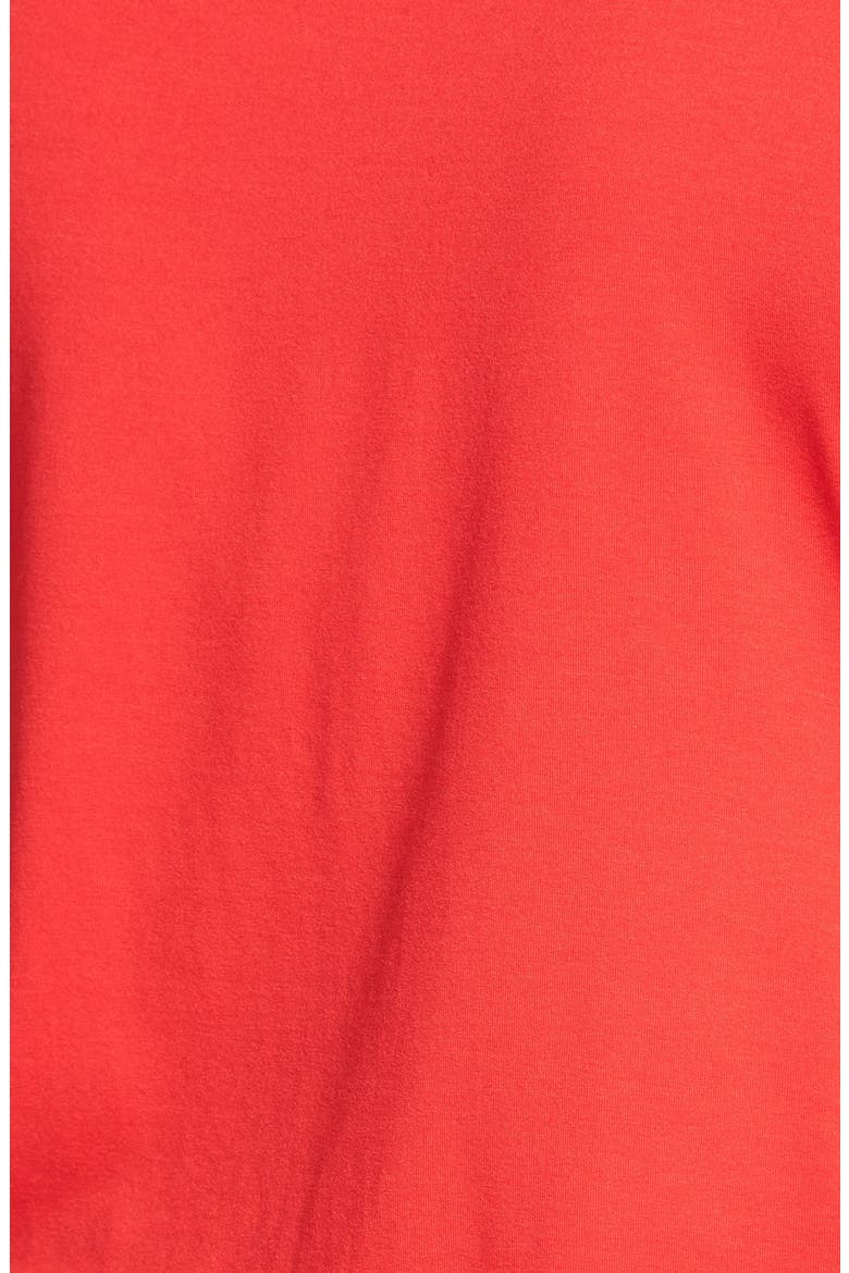 Hardware Detail Cap Sleeve Keyhole Top, Alternate, color, POP RED