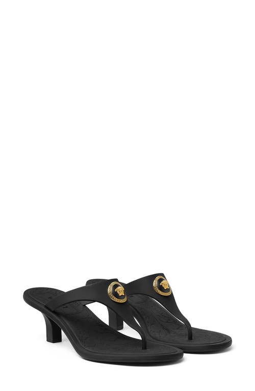 Shop Versace Alia Medusa T-strap Sandal