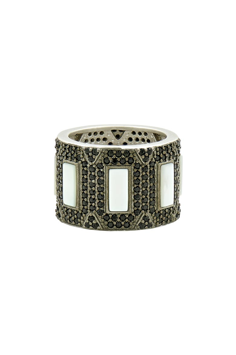 Industrial Edge Cigar Band, Main, color, SILVER/ BLACK