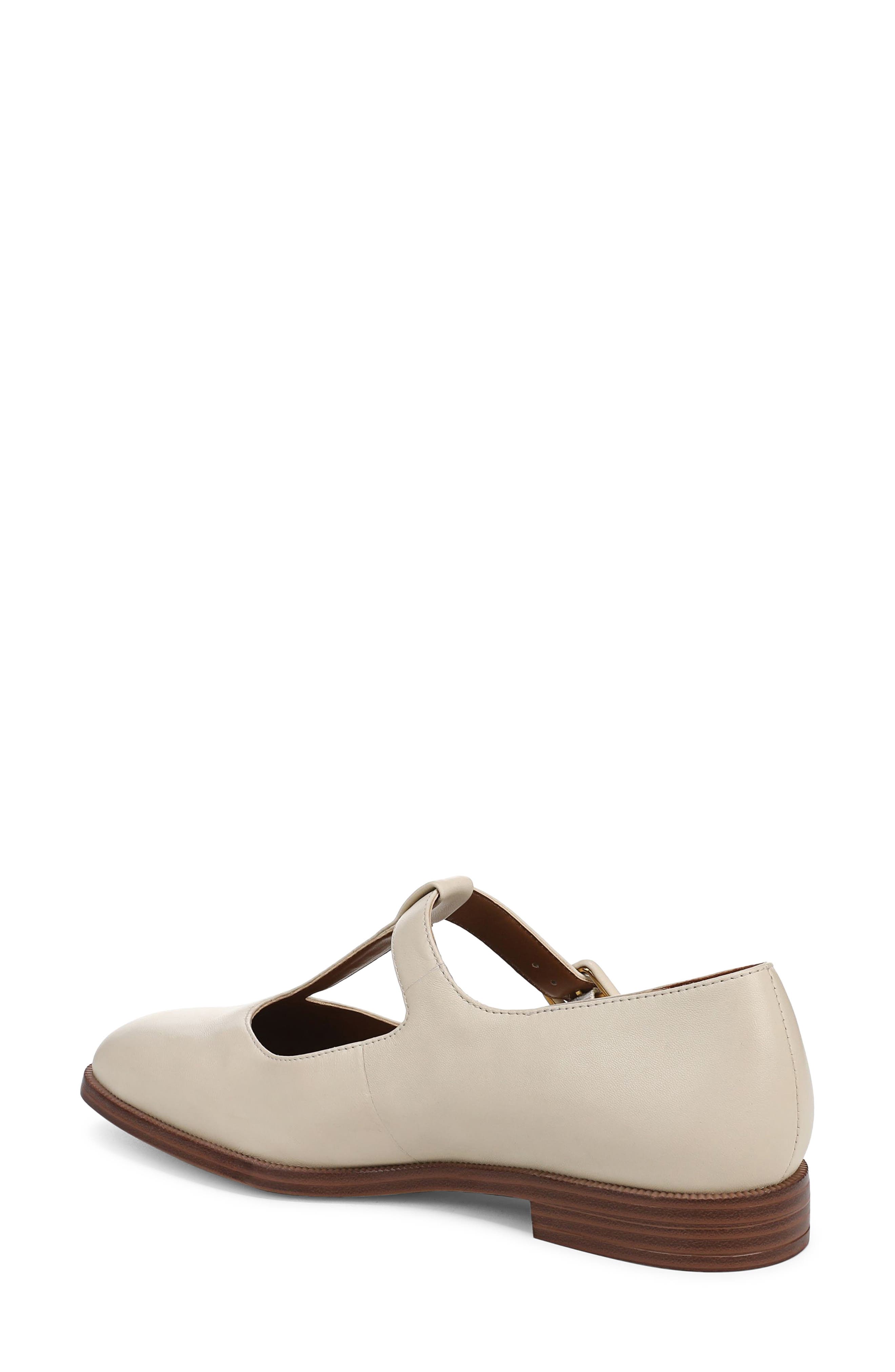 Franco Sarto Kenley T-Strap Flat, Alternate, color, Ivory White