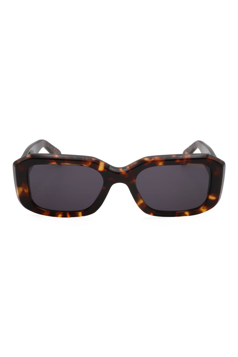 53mm Wrap Sunglasses, Main, color, TORT