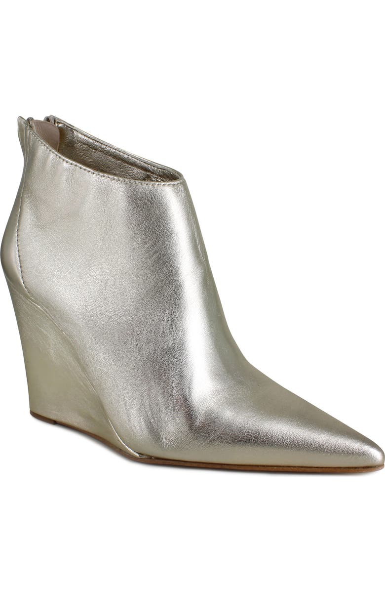 ZIGI Elina Pointed Toe Bootie, Main, color, Gold Leather