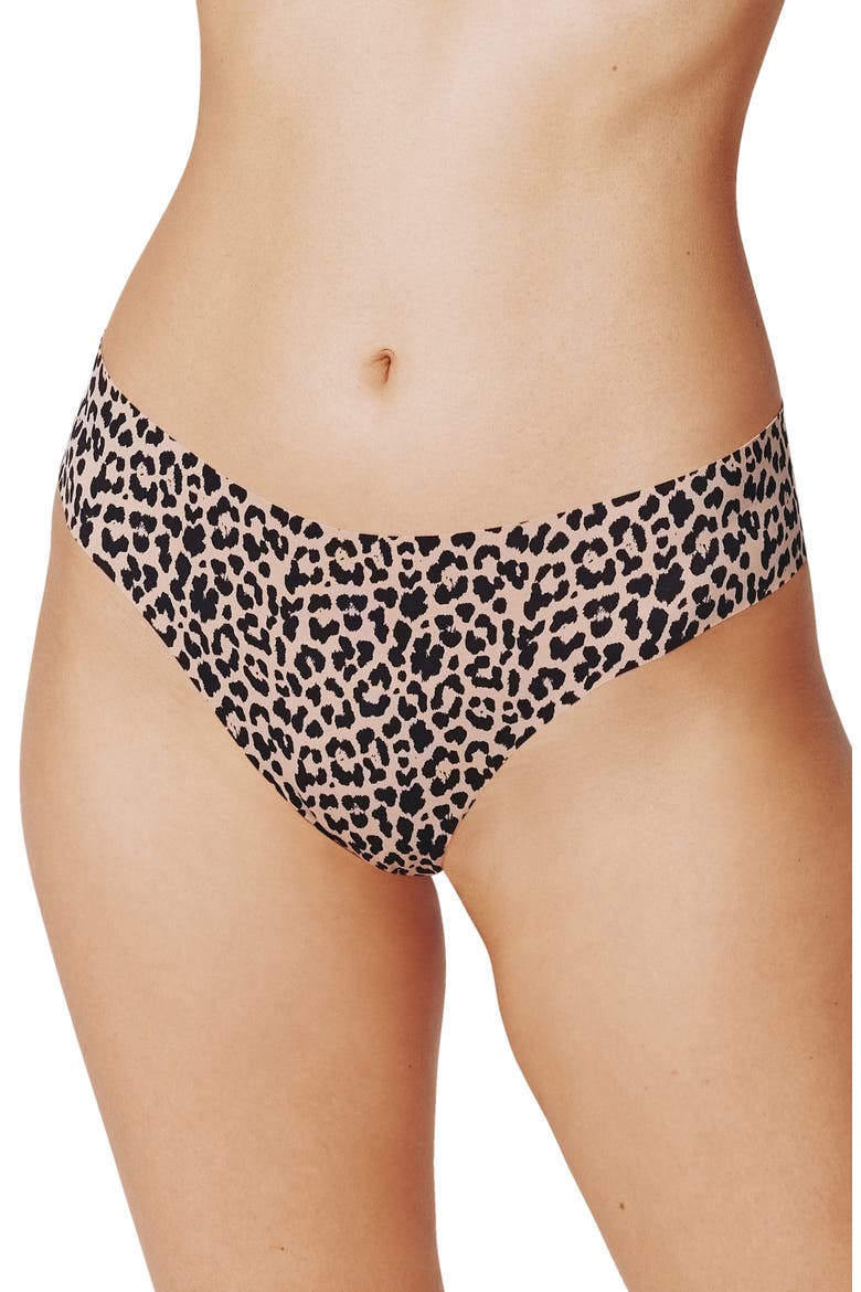 Assorted 3-Pack Zero Edge™ Invisible Thongs, Alternate, color, BLACK/TAUPE/ LEOPARD