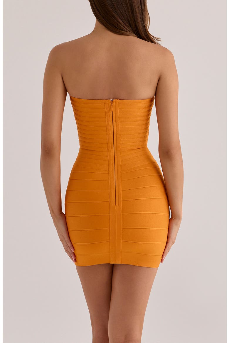 The Sweetheart Strapless Bandage Minidress, Alternate, color, TANGERINE