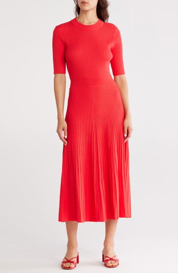 Elie Tahari Kaya Rib Midi Sweater Dress Nordstromrack