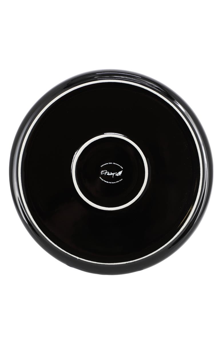 Elama Duncan 18 Piece Porcelain Dinnerware Set, Alternate, color, Black