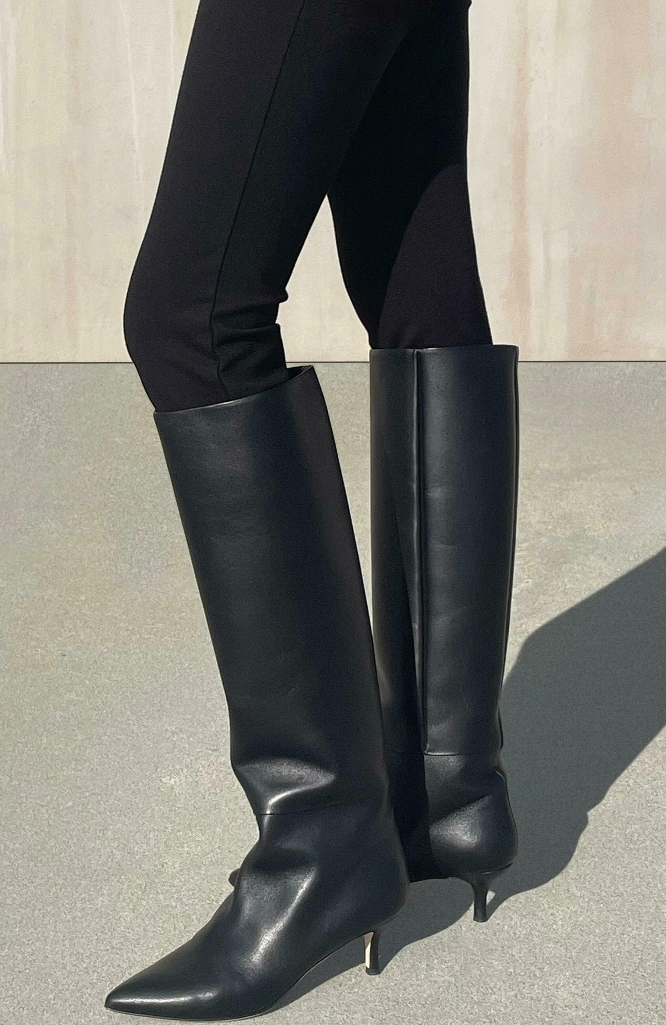 Neil J. Rodgers Eva Slouch Boot, Alternate, color, Black Nappa