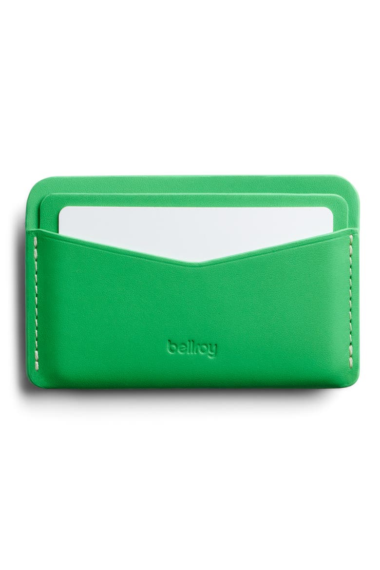 Leather RFID Card Case, Alternate, color, NEONGREEN