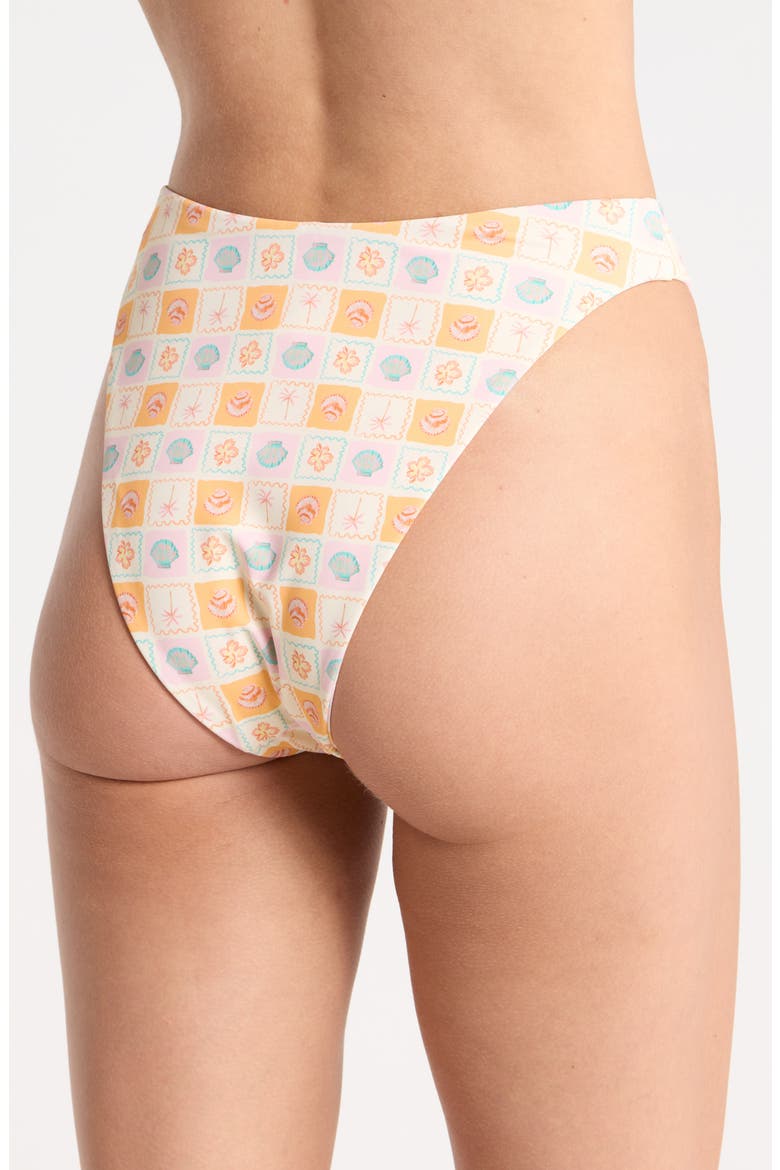 Besties High Waist Swim Briefs, Alternate, color, SANDY SHORES