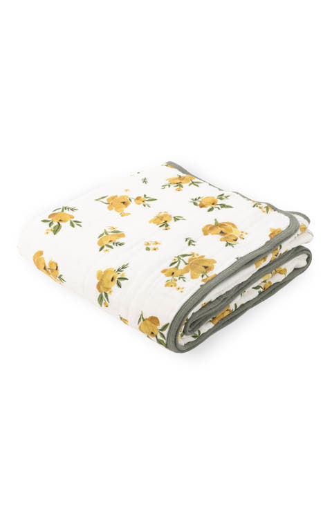 Organic Cotton Muslin Quilted Throw