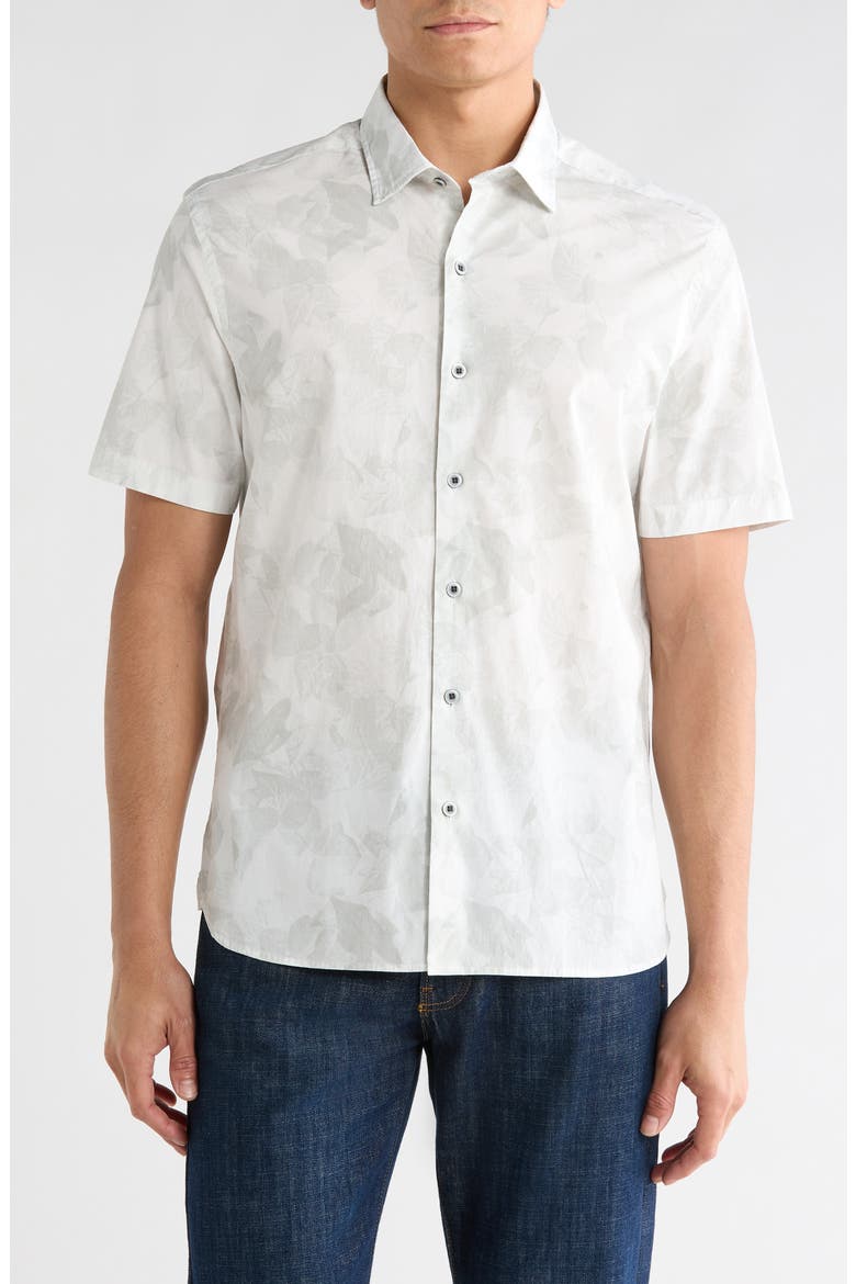 Gimli Short Sleeve Button-Up Shirt, Main, color, WHITE MULTI