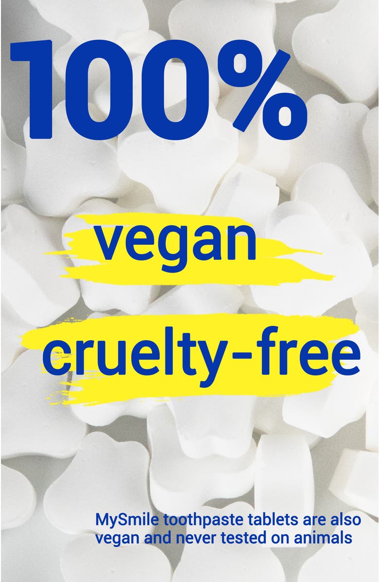 MySmile Toothpaste Tablets Toothpaste Bites, Alternate, color, White