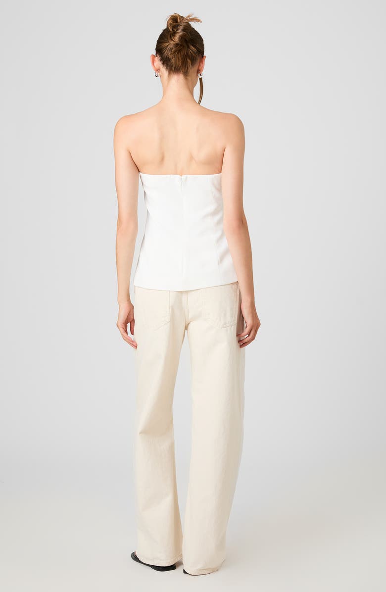 French Connection Harry Strapless Top, Alternate, color, Summer White
