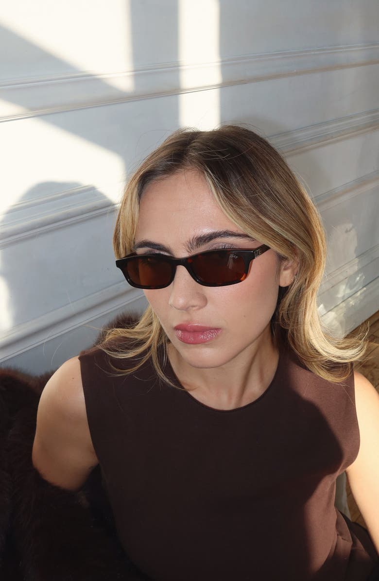 INDY Joey Square Polarized Sunglasses, Alternate, color, Brown