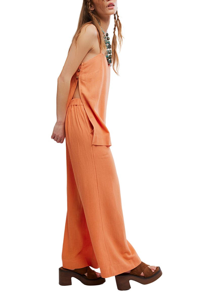 Sightseer Longline Square Neck Top & Wide Leg Pants Set, Alternate, color, DUSTED CLAY