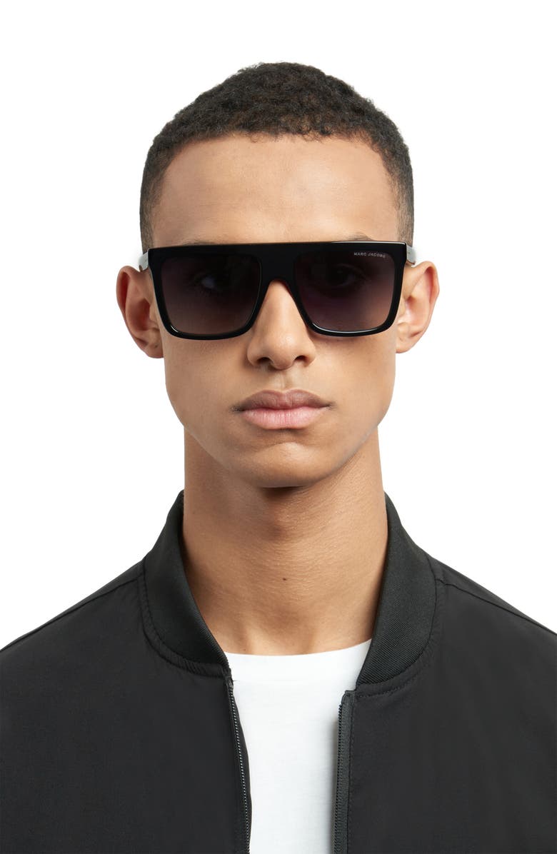 Marc Jacobs 57mm Flat Top Sunglasses, Alternate, color, 