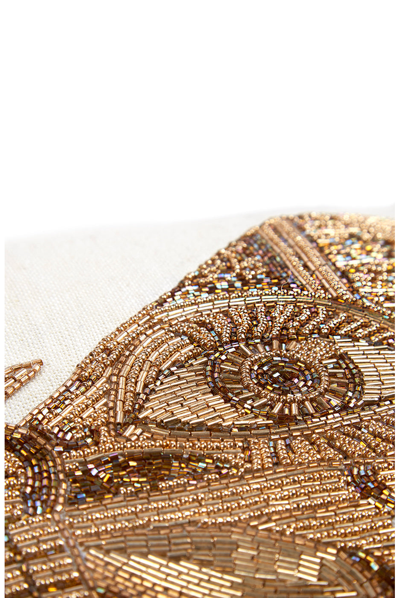Muse Butterfly Pillow, Alternate, color, Ivory / Gold