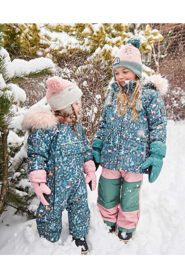 Kids Unisex Solid Mittens Sage Green, Alternate, color, Sagebrush Green