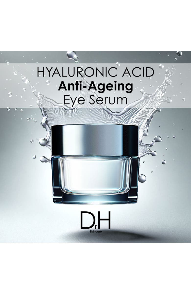 Dr H DRH Hyaluronic Acid Eye Serum 15ml for Dryness, Fine Lines & Wrinkles, Alternate, color, White