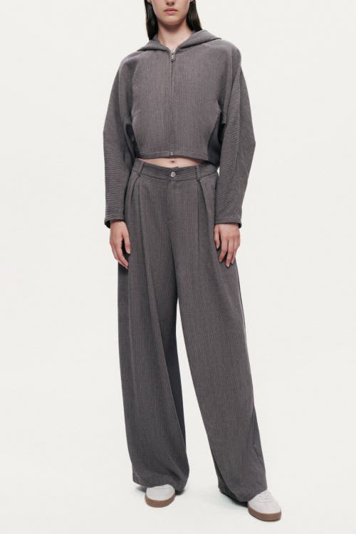 Nocturne High-rise Tailored Pants In Gray