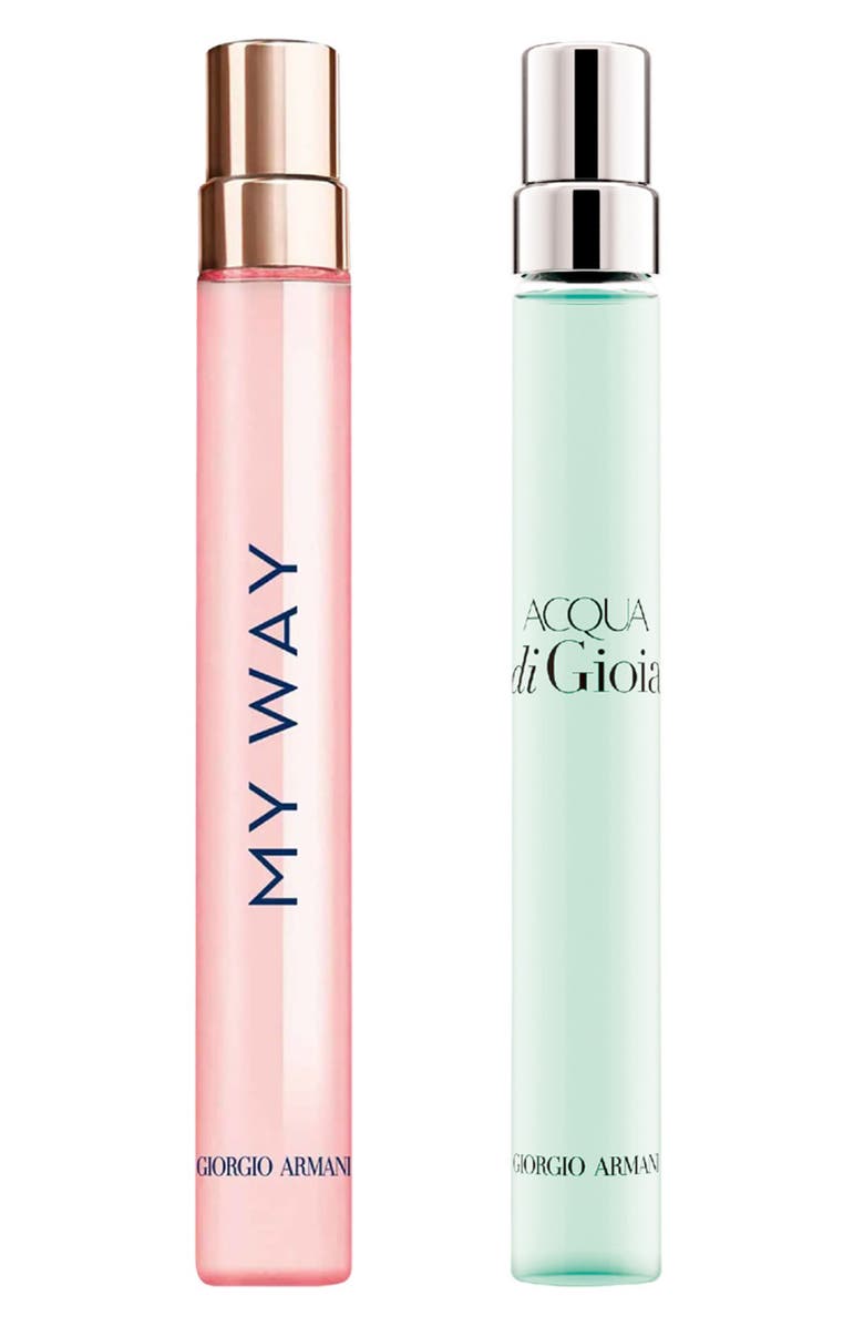 ARMANI My Way & Acqua di Gioia Eau de Parfum Travel Sprays Set, Alternate, color, 