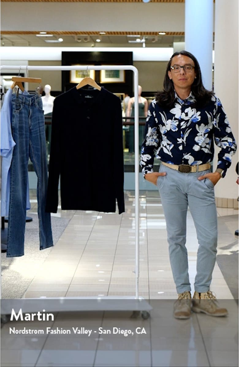 Eastern Bush Long Sleeve Cotton Rib Polo Sweater, sales video thumbnail