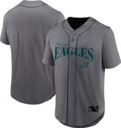 FANATICS Men's Fanatics Gray Philadelphia Eagles After Hours Button-Up Baseball Top
