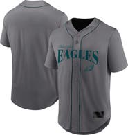 FANATICS Men's Fanatics Gray Philadelphia Eagles After Hours Button-Up Baseball Top