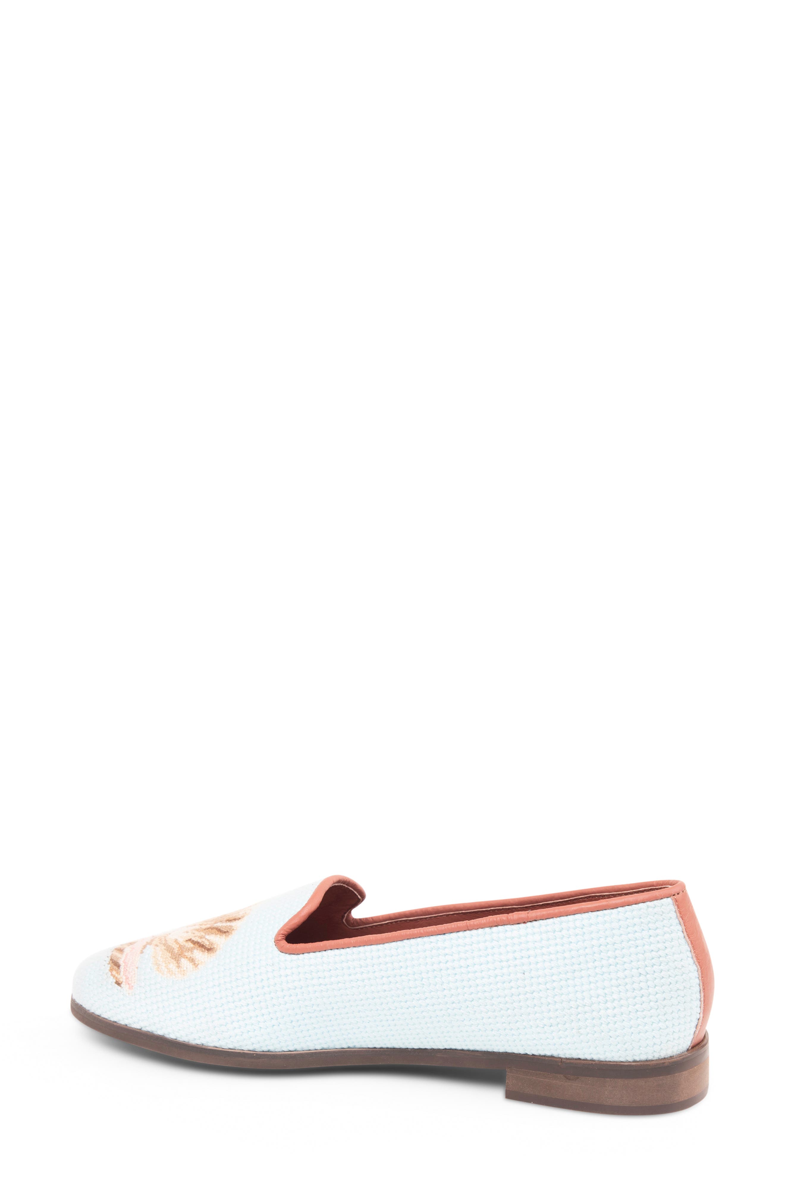 ByPaige Needlepoint Clam Flat, Alternate, color, Light Blue